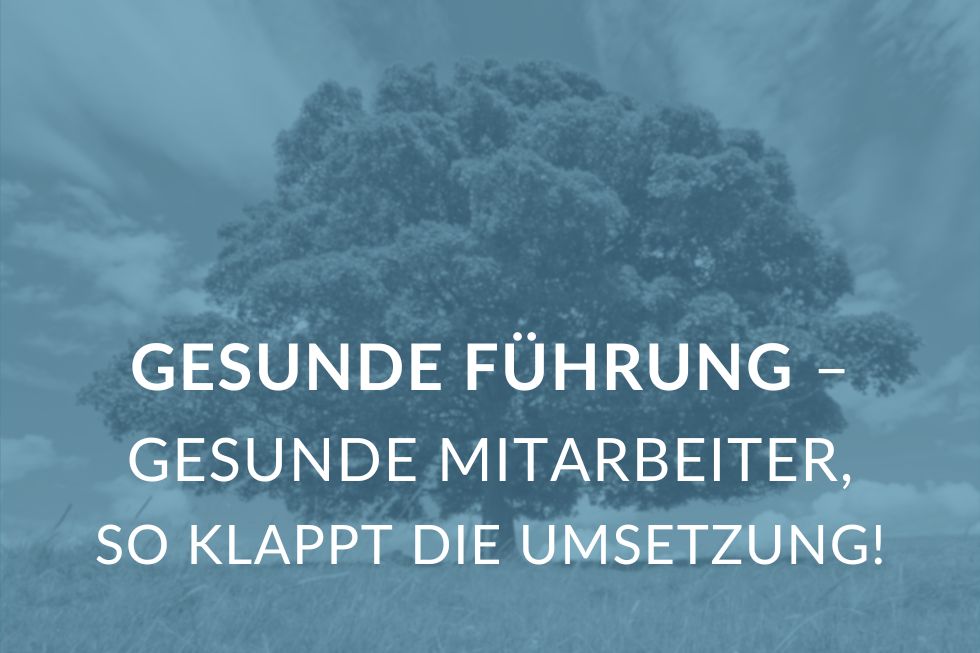 Gesunde Führung, gesunde Mitarbeiter - so klappt die Umsetzung.